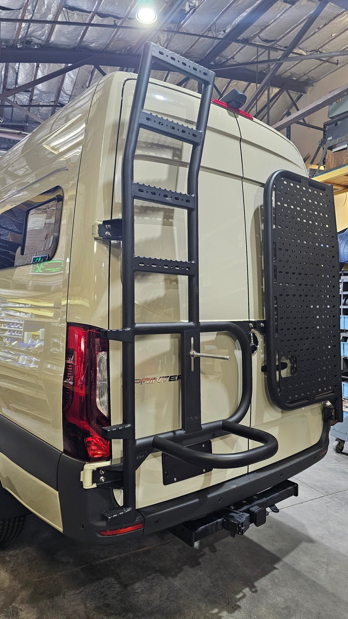 Sprinter Rear Slide Sprinter Rear Tire Carrier Ladder | 2019+ Mercedes Sprinter ...