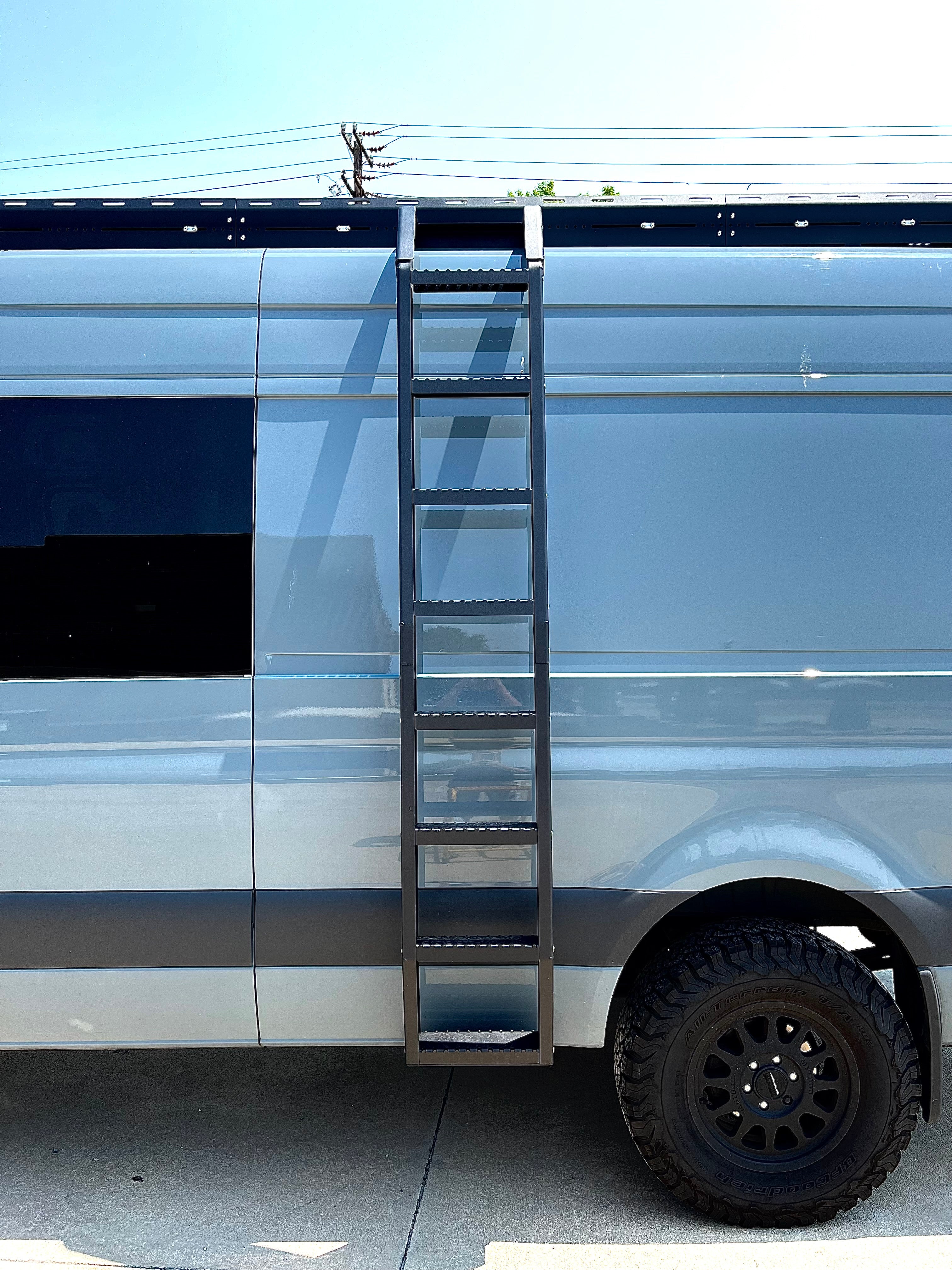 Cargo van ladder online rack