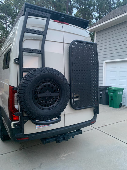 Sprinter van Rear Tire Carrier Integrated Ladder